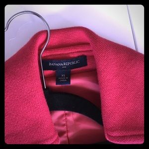 Banana Republic Red Jacket Short Trench Coat -- XS